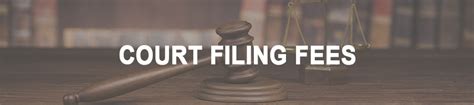 appellant filing fee (to court of appeals or supreme) 290. . Washington superior court filing fees